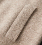 Men’s Wool Knit Zipper Cardigan – Long Sleeve Solid Sweater