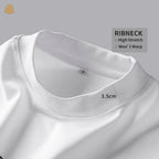 Men' Tshirt Plain Streetwear Oversized Rib Crewneck