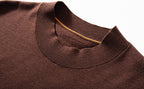 Men’s Cashmere Wool Short-Sleeve Crew Neck Sweater – Cozy Knit Pullover