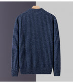 Men’s Cashmere Zipper Cardigan – Thick Warm Winter Sweater