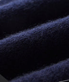 Men’s Cashmere Wool Colorblock Cardigan – Warm Soft Knit Jacket (DARK BLUE)