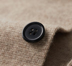 Men’s 100% Wool Cardigan – Casual Lapel Sweater for Winter
