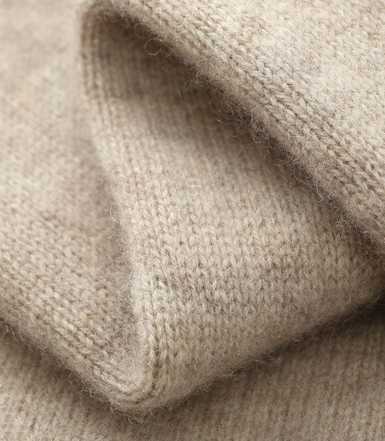 Men’s Cashmere Knit Zip Cardigan – High Neck Wool Jacket