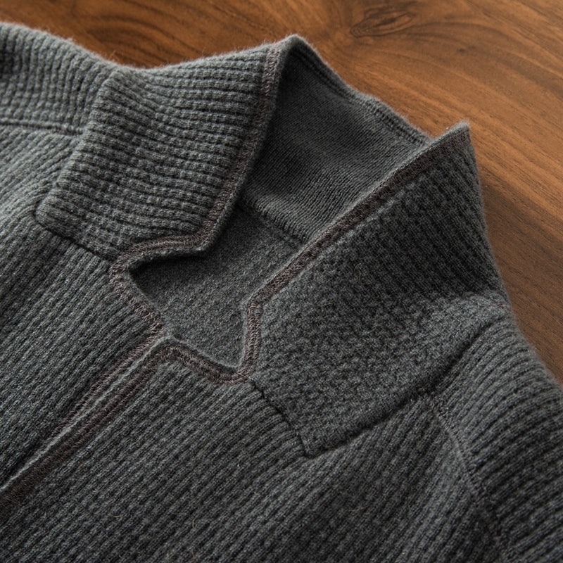 Men’s Cashmere Button-Down Coat – Lightweight Warm Winter Fashion Coat