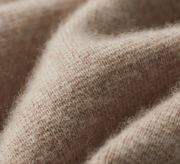 Men’s 100% Wool Cardigan – Casual Lapel Sweater for Winter