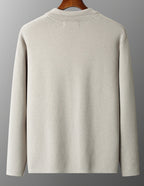 Men’s 100% Wool Cardigan – Casual Lapel Sweater for Winter